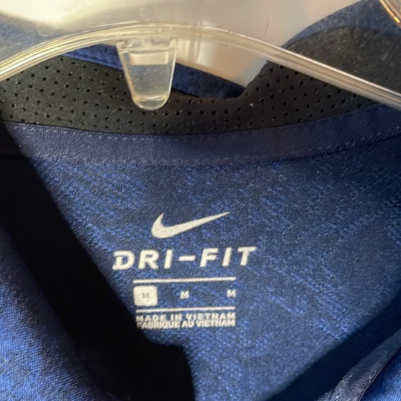 Nike Men's Medium Polo Dri-fit Breathable Blue Floral - Picture 2 of 7